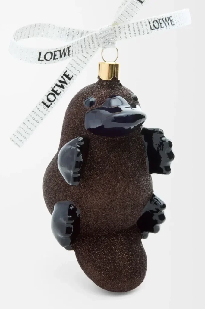 Adorno de vidrio soplado Chocolate/Negro Adorno de vidrio soplado Chocolate/Negro