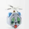 Adorno Futurist Cat en vidrio soplado Blanco Adorno Futurist Cat en vidrio soplado Blanco