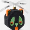 Adorno Futurist Cat en vidrio soplado Negro/Verde Adorno Futurist Cat en vidrio soplado Negro/Verde