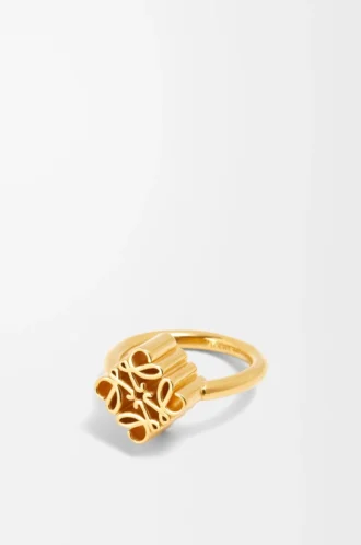 Anillo Anagram sencillo en plata de ley Oro