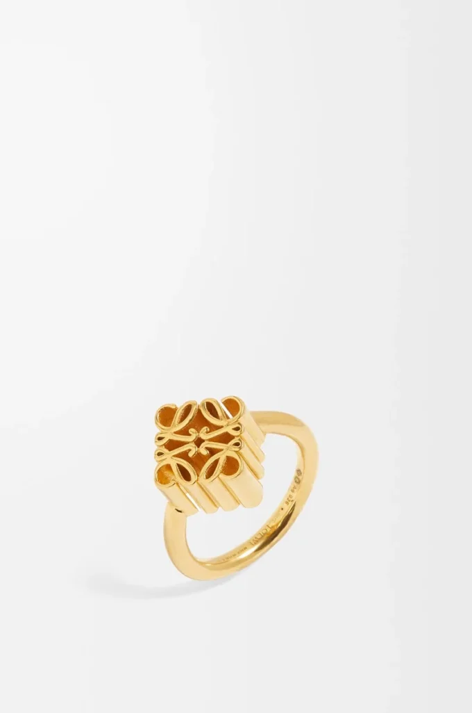 Anillo Anagram sencillo en plata de ley Oro Anillo Anagram sencillo en plata de ley Oro