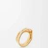 Anillo apilable en plata de ley y esmalte Oro/Marfil Anillo apilable en plata de ley y esmalte Oro/Marfil