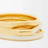 Anillo apilable en plata de ley y esmalte Oro/Marfil Anillo apilable en plata de ley y esmalte Oro/Marfil