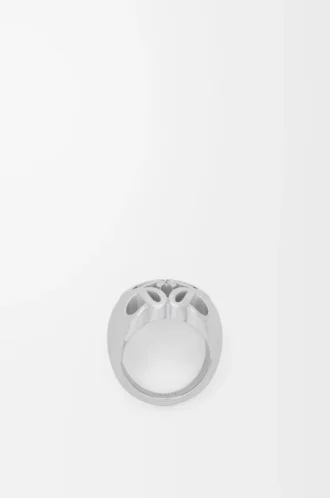 Anillo con sello Anagram Bombé en plata de ley Plata