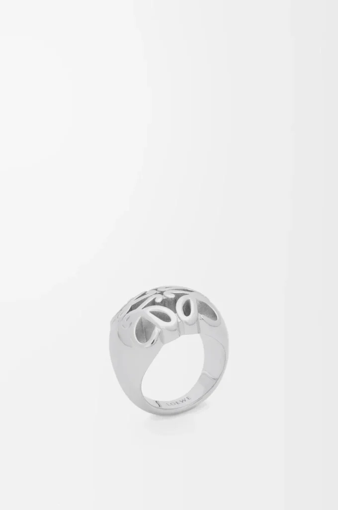 Anillo con sello Anagram Bombé en plata de ley Plata Anillo con sello Anagram Bombé en plata de ley Plata