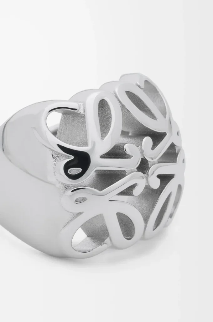 Anillo con sello Anagram Bombé en plata de ley Plata Anillo con sello Anagram Bombé en plata de ley Plata