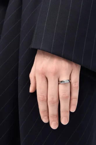Anillo estribo en plata de ley Plata