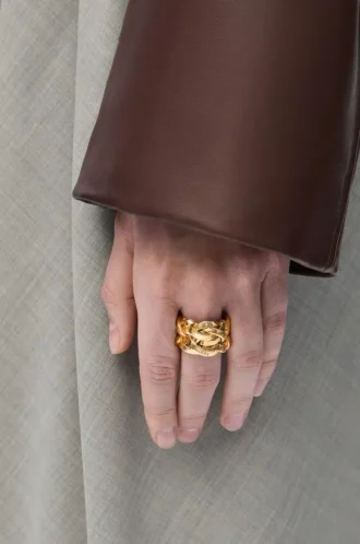 Anillo Nest en plata de ley Oro