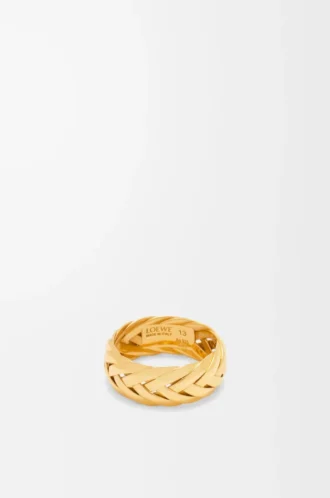 Anillo trenzado en plata de ley Oro