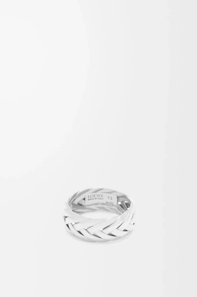 Anillo trenzado en plata de ley Plata Anillo trenzado en plata de ley Plata