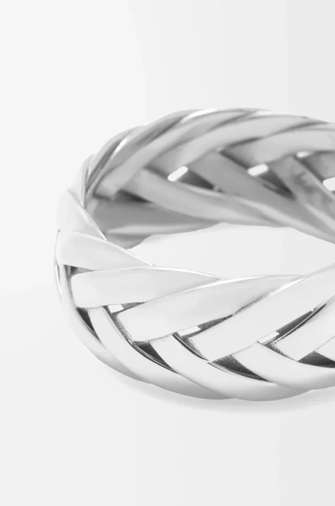 Anillo trenzado en plata de ley Plata Anillo trenzado en plata de ley Plata
