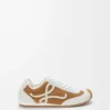 Ballet Runner 2.0 en ante y piel de oveja Tan/Blanco