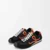 Ballet Runner 2.0 en nailon y piel de becerro Negro/Naranja/Verde pálido