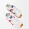Ballet Runner 2.0 en nylon y piel de becerro Blanco/Rojo/Azul Ballet Runner 2.0 en nylon y piel de becerro Blanco/Rojo/Azul