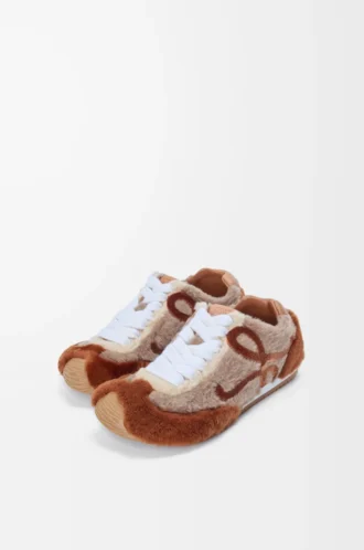 Ballet Runner 2.0 en piel de oveja multitono marrón claro