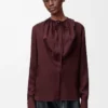 Blusa de seda burdeos Blusa de seda burdeos