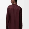 Blusa de seda burdeos Blusa de seda burdeos