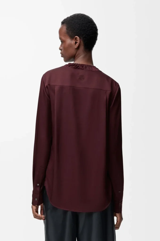 Blusa de seda burdeos Blusa de seda burdeos