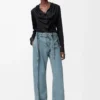 Blusa de seda negra Blusa de seda negra