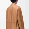 Blusa pijama de piel de cordero napa color toffee Blusa pijama de piel de cordero napa color toffee