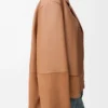 Blusa pijama de piel de cordero napa color toffee Blusa pijama de piel de cordero napa color toffee