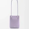 Bolsa Pebble en piel de becerro lisa color malva sucio Bolsa Pebble en piel de becerro lisa color malva sucio