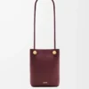 Bolsa Pebble en piel de becerro lisa Dark Burgundy Bolsa Pebble en piel de becerro lisa Dark Burgundy