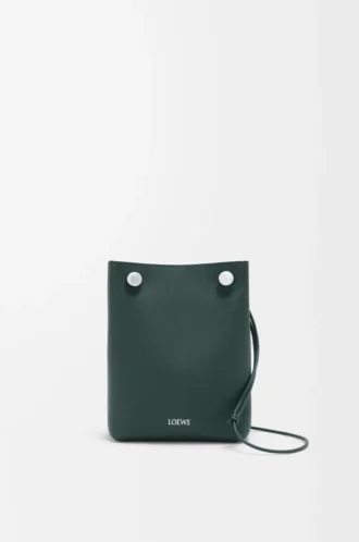 Bolsa Pebble en piel de becerro lisa Sherwood