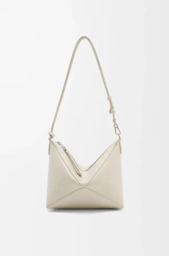 Bolsa Puzzle Fold en piel de becerro napa brillante Sea Salt
