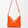 Bolsa Puzzle Fold en piel de becerro napa brillante Vivid Orange Bolsa Puzzle Fold en piel de becerro napa brillante Vivid Orange