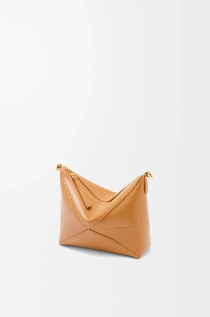 Bolsa Puzzle Fold en piel de becerro napa brillante Warm Desert Bolsa Puzzle Fold en piel de becerro napa brillante Warm Desert