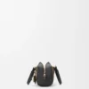Bolso Amazona 23 recortado en ante tartán y piel de becerro napa marrón claro/negro
