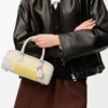 Bolso Amazona 23 recortado en piel de becerro napa Gris pálido/Citrino claro Bolso Amazona 23 recortado en piel de becerro napa Gris pálido/Citrino claro