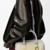 Bolso Amazona 23 recortado en piel de becerro napa Gris pálido/Citrino claro Bolso Amazona 23 recortado en piel de becerro napa Gris pálido/Citrino claro