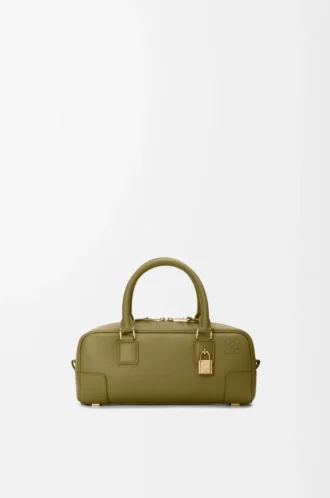 Bolso Amazona 23 recortado en piel de becerro napa Olive