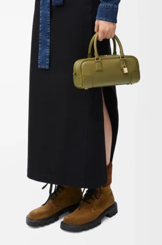 Bolso Amazona 23 recortado en piel de becerro napa Olive