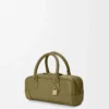 Bolso Amazona 23 recortado en piel de becerro napa Olive Bolso Amazona 23 recortado en piel de becerro napa Olive