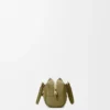 Bolso Amazona 23 recortado en piel de becerro napa Olive Bolso Amazona 23 recortado en piel de becerro napa Olive