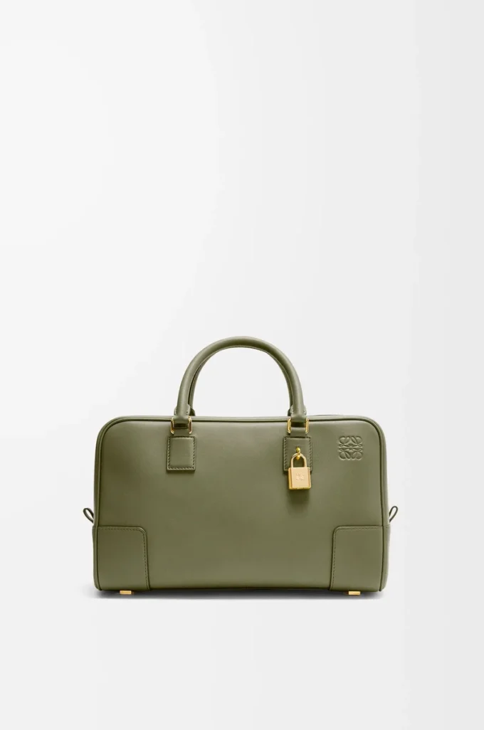 Bolso Amazona 28 en piel de becerro napa verde aguacate Bolso Amazona 28 en piel de becerro napa verde aguacate