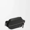 Bolso bandolera convertible en piel de becerro clásica Negro