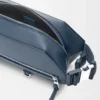 Bolso bandolera convertible en piel de becerro clásica teñida en índigo