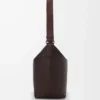 Bolso bandolera Cubi en piel de becerro granulada flexible Oxblood