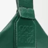 Bolso bandolera Cubi en piel de becerro lisa y suave y jacquard Evergreen