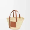 Bolso Basket en hoja de palma y piel de becerro Natural/Tan Bolso Basket en hoja de palma y piel de becerro Natural/Tan