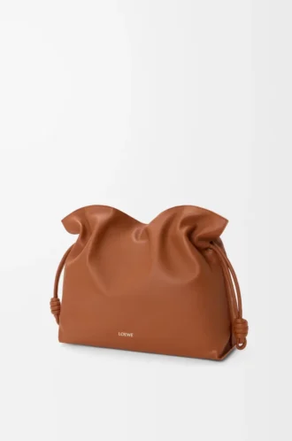Bolso de mano Flamenco grande en piel de becerro napa Squirrel