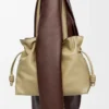 Bolso de mano Flamenco grande en piel de becerro napa verde arcilla Bolso de mano Flamenco grande en piel de becerro napa verde arcilla