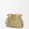 Bolso de mano Flamenco grande en piel de becerro napa verde arcilla Bolso de mano Flamenco grande en piel de becerro napa verde arcilla