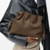 Bolso de mano Flamenco mediano en nubuck granulado Tundra