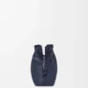 Bolso de mano Flamenco mediano en piel de becerro napa azul abismo