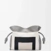 Bolso de mano Flamenco mediano en piel de becerro napa gris/rosa claro Bolso de mano Flamenco mediano en piel de becerro napa gris/rosa claro